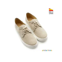 Zapatilla lino casual natural