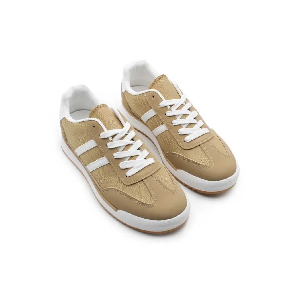 Zapatilla lona 70s beige