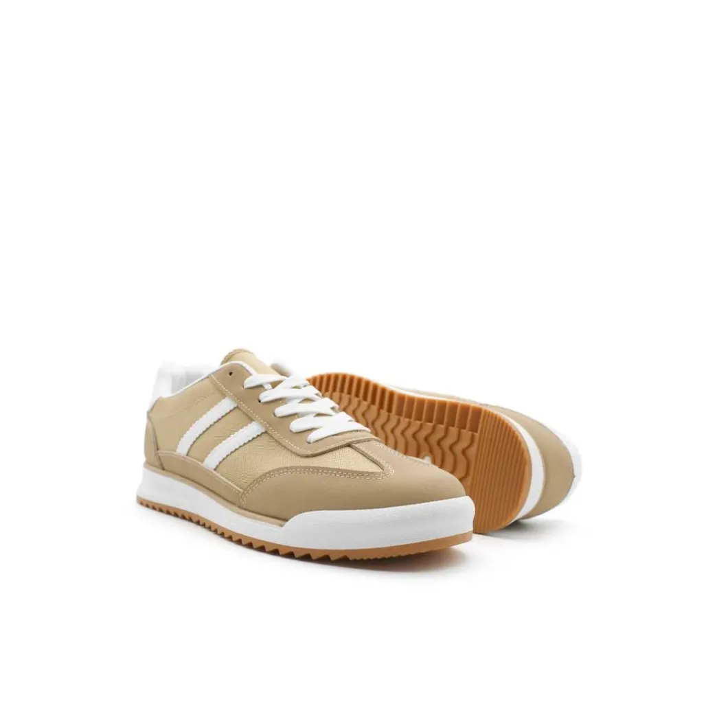 Zapatilla lona 70s beige