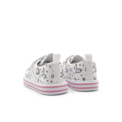 Zapatilla lona unicornios blanca