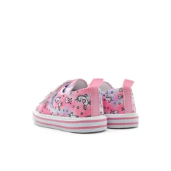 Zapatilla lona unicornios rosa