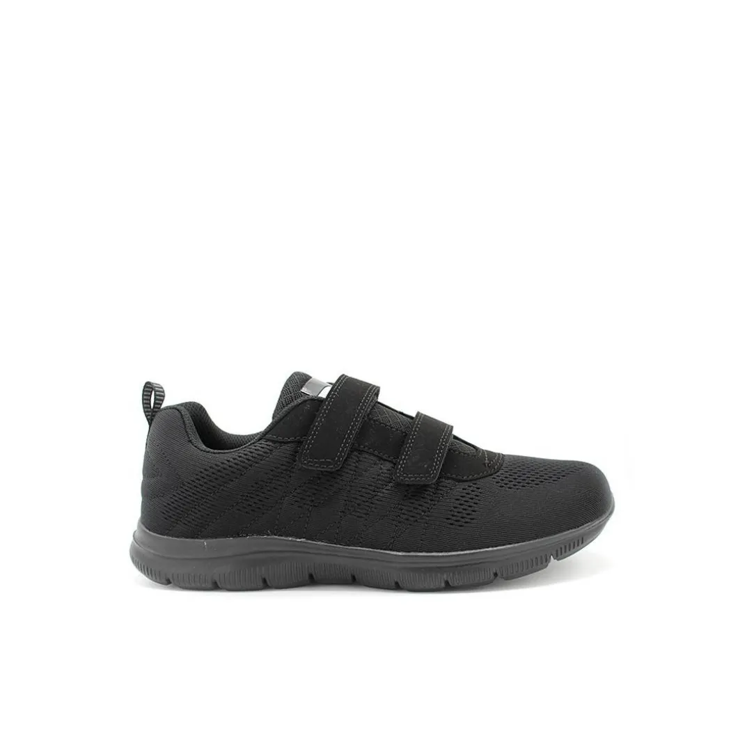 Zapatilla memory velcros negra