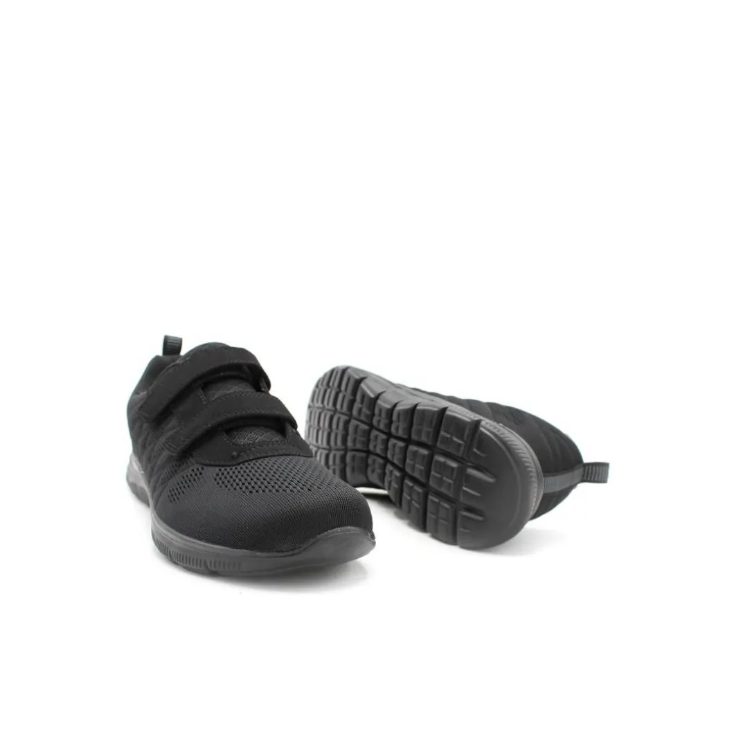 Zapatilla memory velcros negra