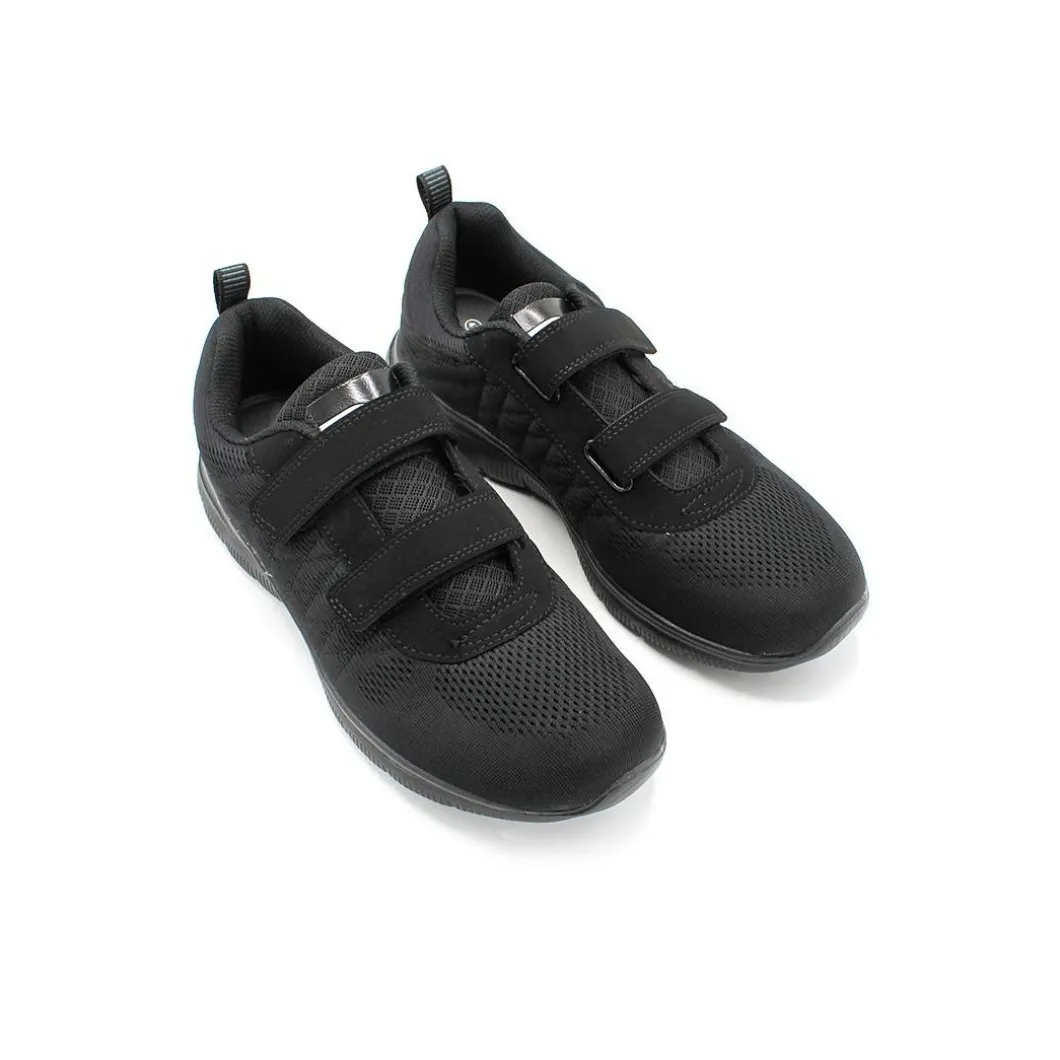 Zapatilla memory velcros negra