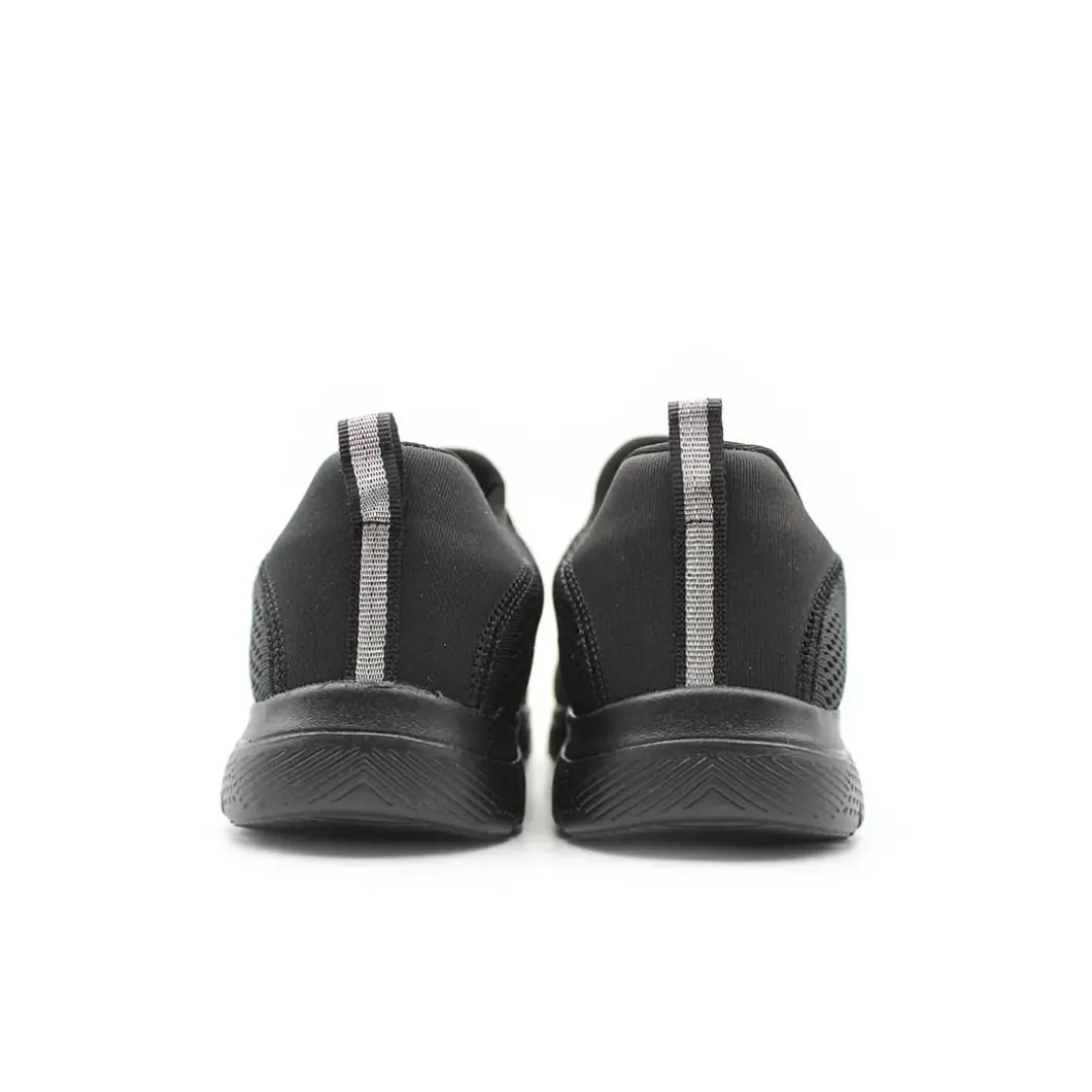 Zapatilla negra memory de cordón elástico