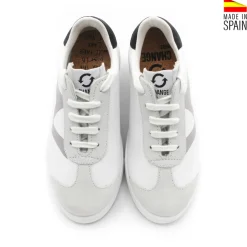 Zapatilla nomo piel gris