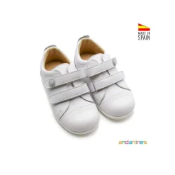 Zapatilla piel blanca Andanines