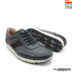 ZAPATILLA PIEL MONTEVERDE MARINO