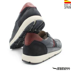 ZAPATILLA PIEL MONTEVERDE MARINO