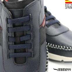 ZAPATILLA PIEL MONTEVERDE MARINO