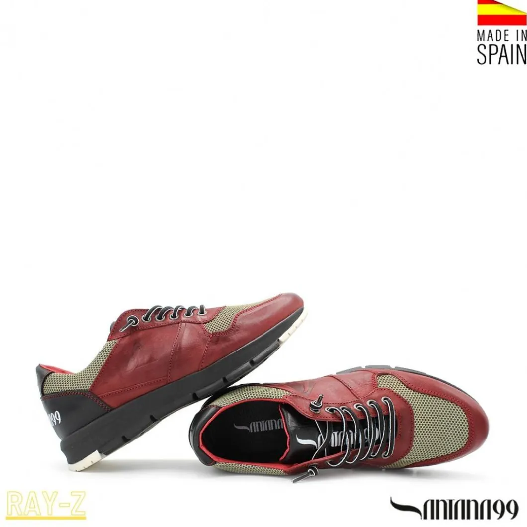 ZAPATILLA PIEL RAY-Z ROJA
