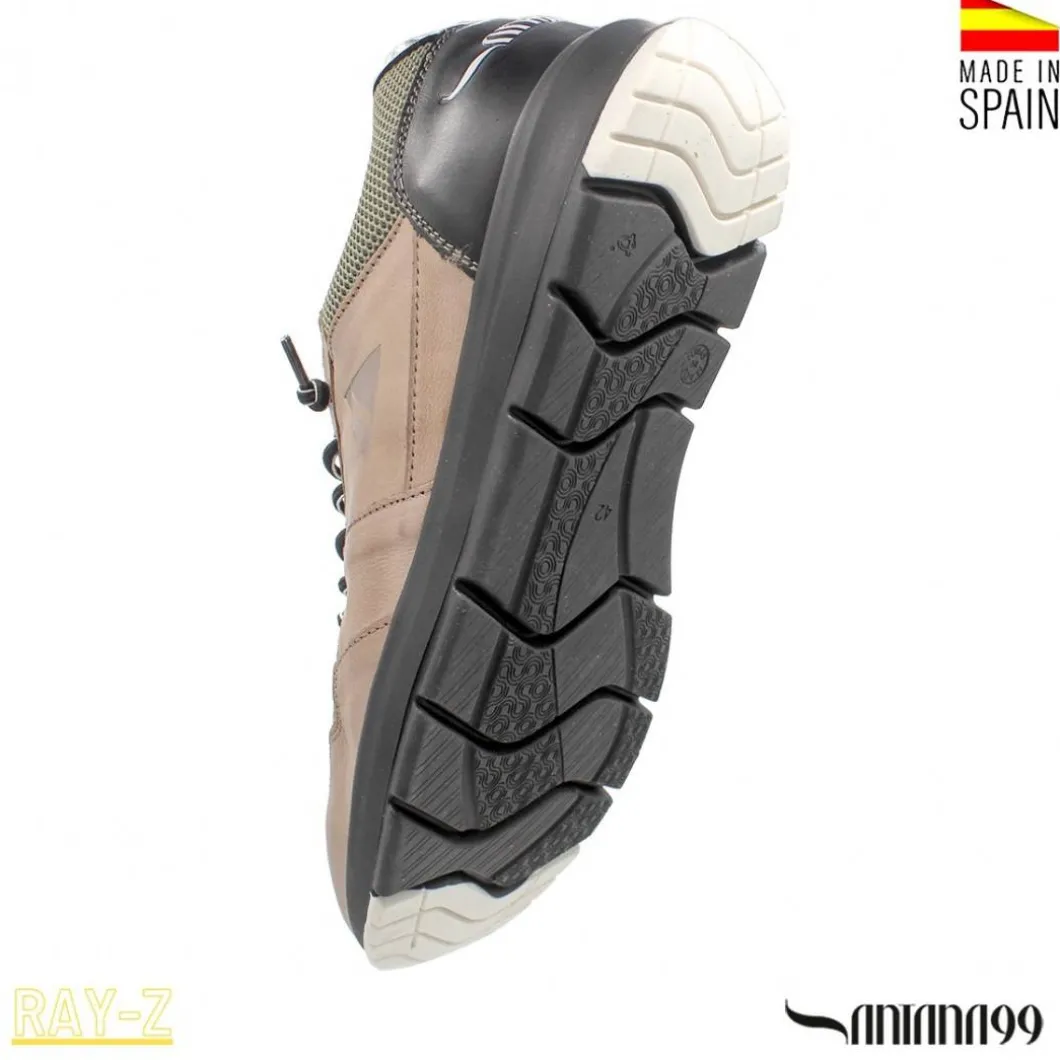 Zapatilla piel RAY-Z taupe