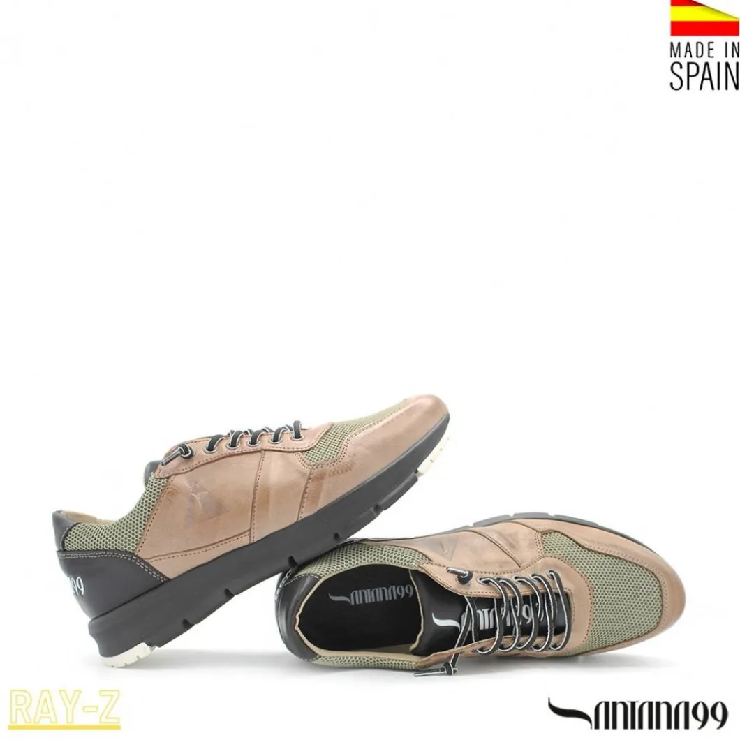 Zapatilla piel RAY-Z taupe