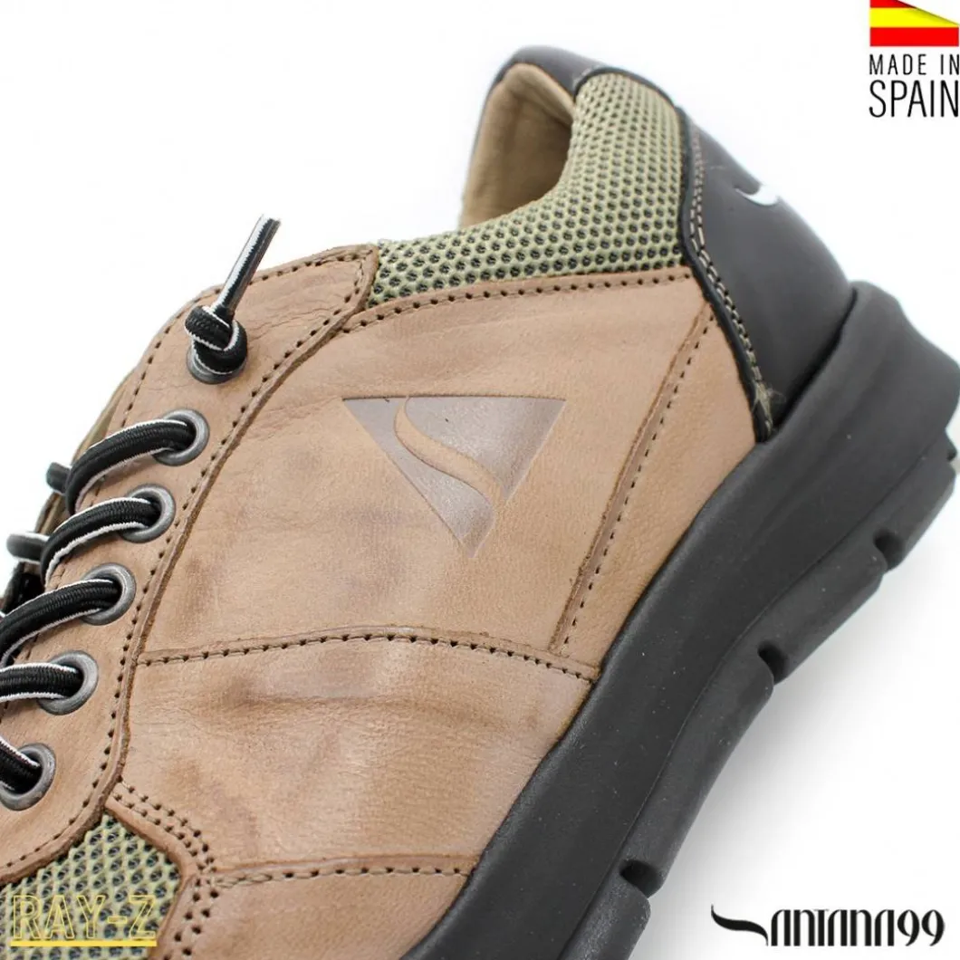Zapatilla piel RAY-Z taupe