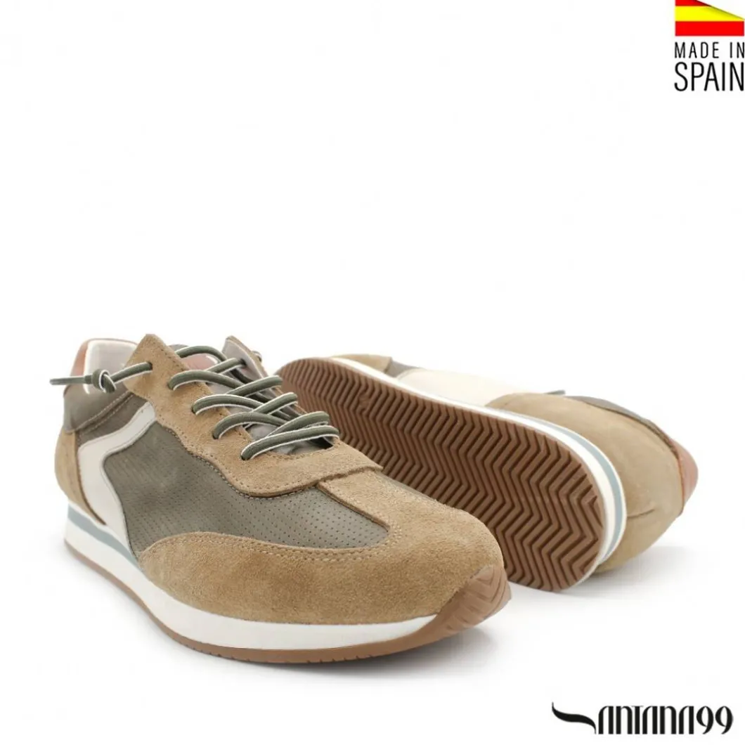 ZAPATILLA PIEL URBAN KAKI