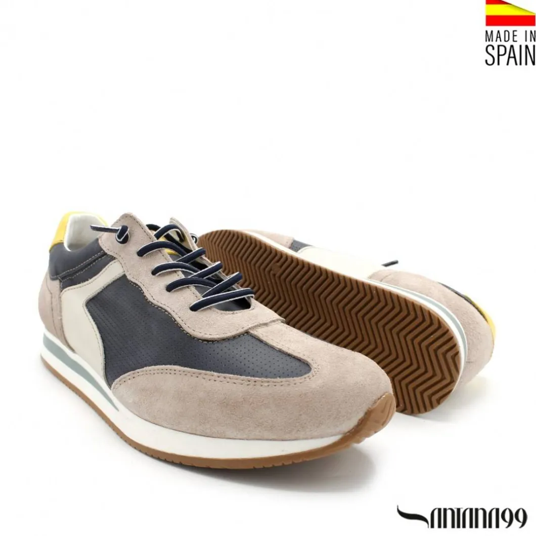 ZAPATILLA PIEL URBAN MARINO
