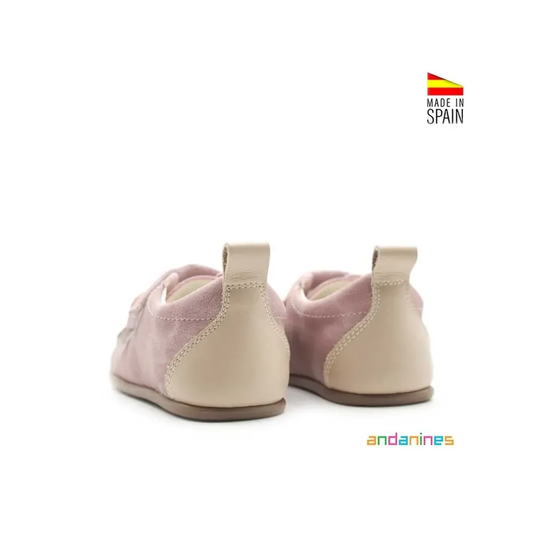 Zapatilla respetuosa rosa Andanines