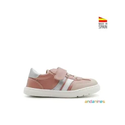 Zapatilla rosa y plata barefoot