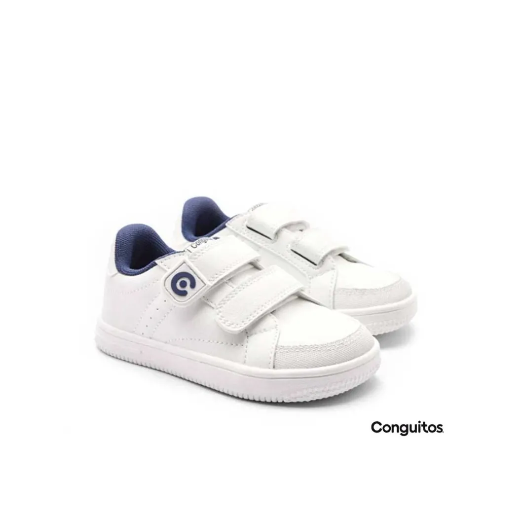 Zapatilla school barefoot azul/blanco