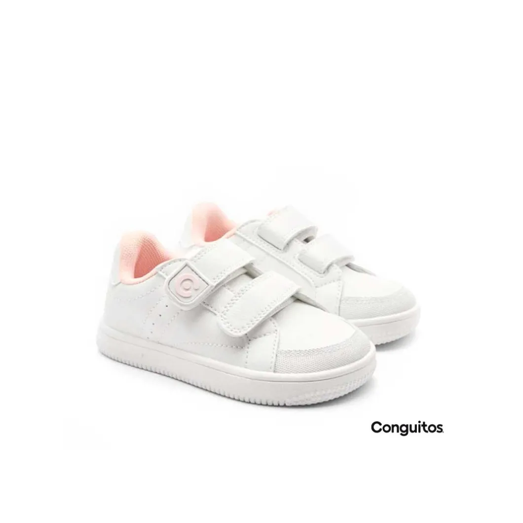 Zapatilla school barefoot rosa/blanco