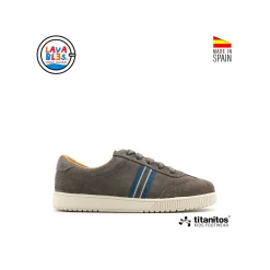 Zapatilla serraje gris lavable