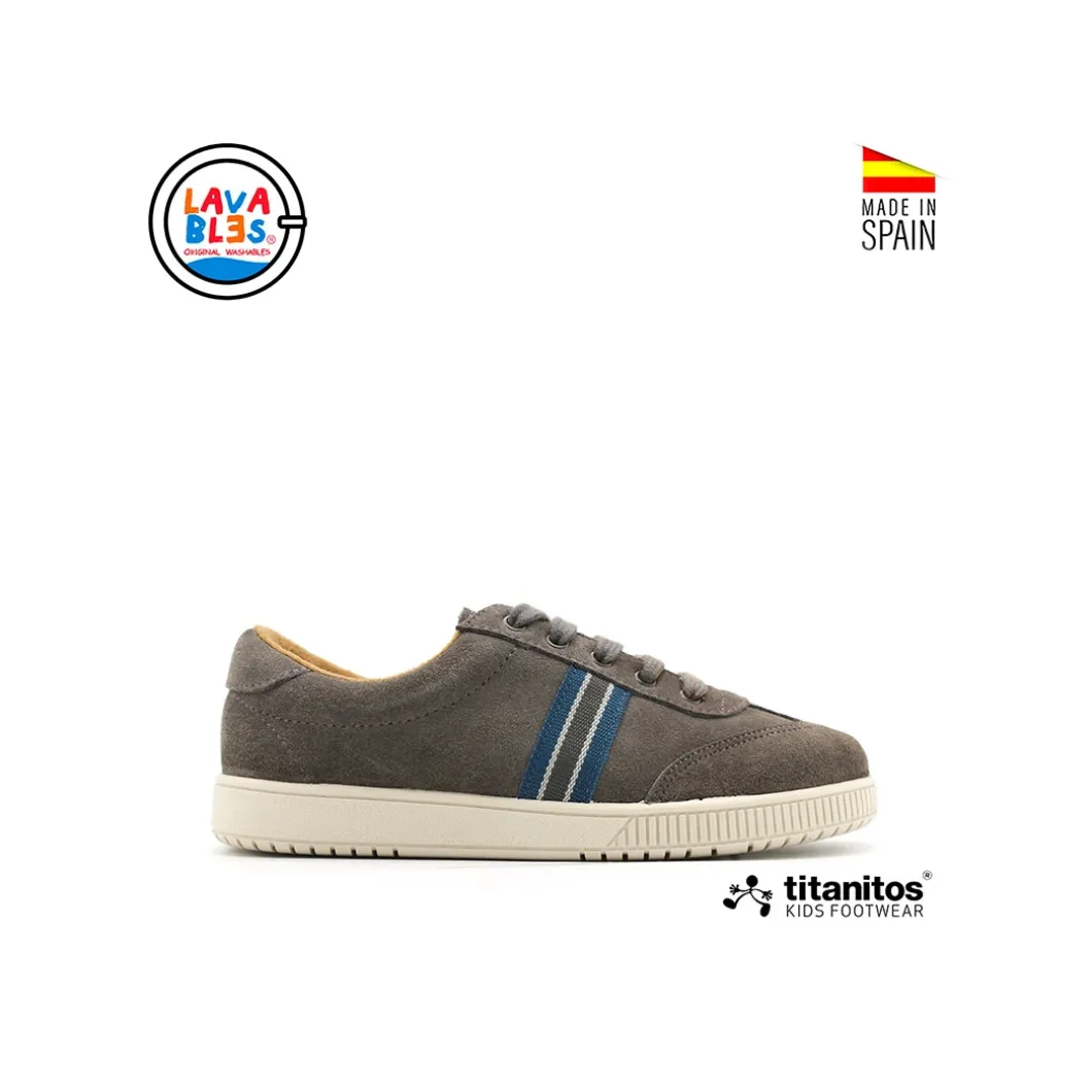 Zapatilla serraje gris lavable