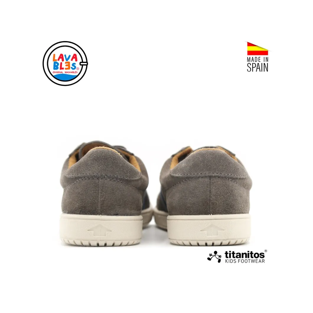 Zapatilla serraje gris lavable