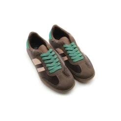 Zapatilla terciopelo marrón tipo bamba