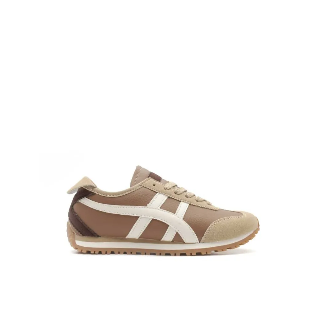 Zapatilla Tiger marrón retro