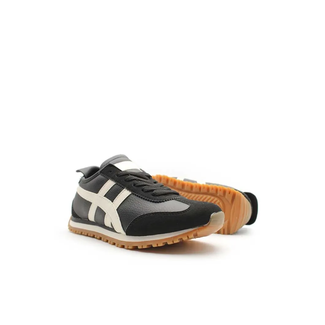 Zapatilla Tiger negra retro