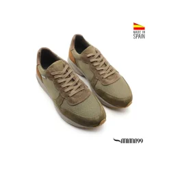 Zapatilla verde caqui Santana99 + Vibram
