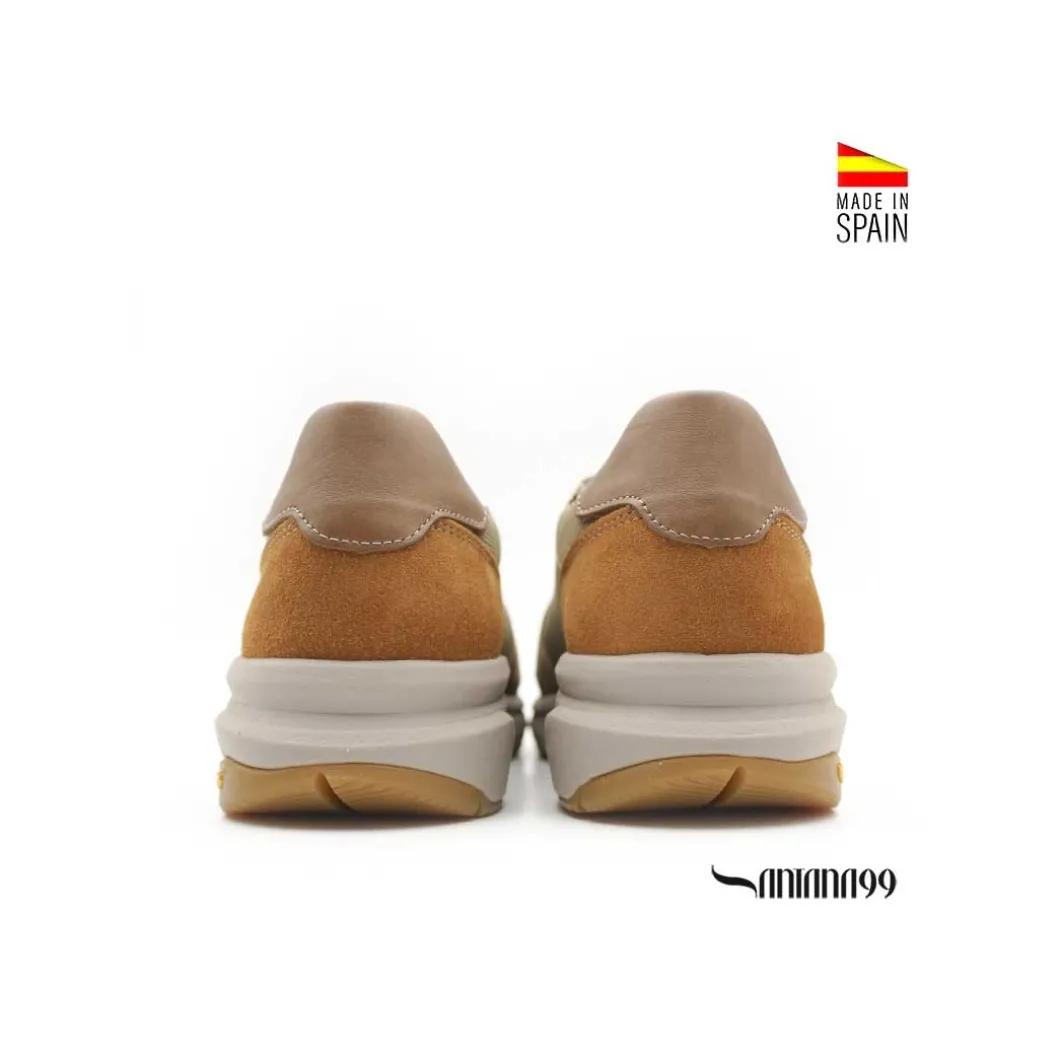 Zapatilla verde caqui Santana99 + Vibram