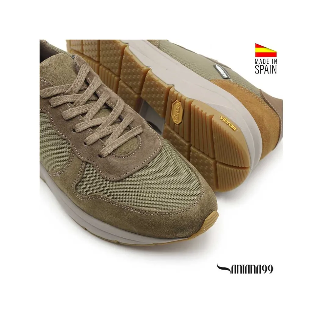 Zapatilla verde caqui Santana99 + Vibram