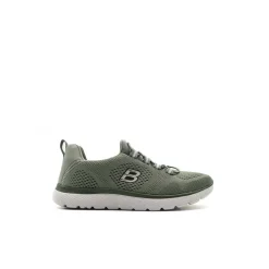 Zapatilla verde memory de cordón elástico