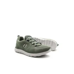 Zapatilla verde memory de cordón elástico