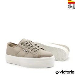 Zapatilla Victoria con plataforma beige