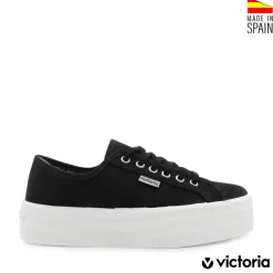Zapatilla Victoria con plataforma negra
