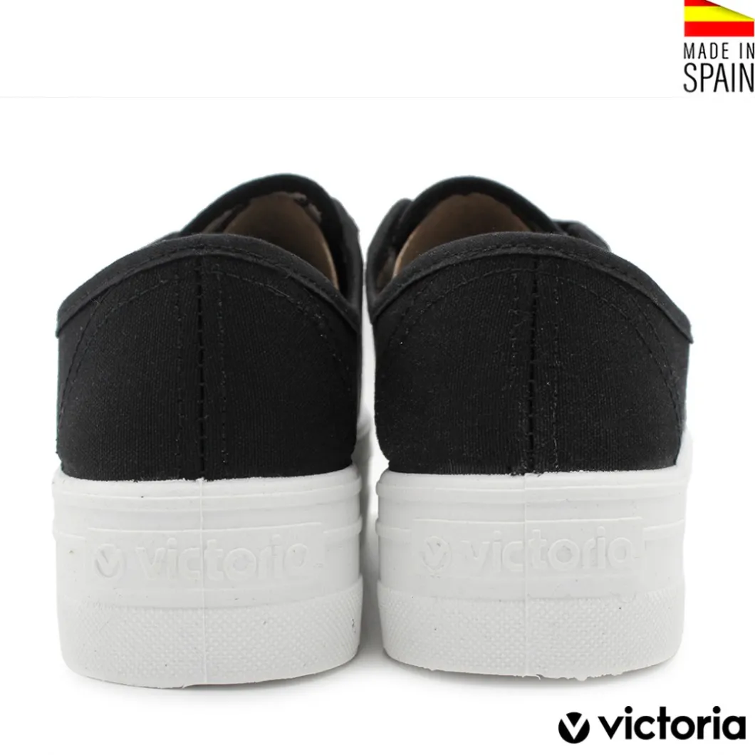 Zapatilla Victoria con plataforma negra