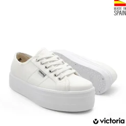 Zapatilla Victoria con plataforma blanca