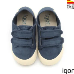 Zapatillas barefoot azul de lona Igor