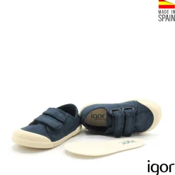 Zapatillas barefoot azul de lona Igor