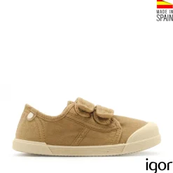 Zapatillas barefoot mostaza de lona Igor