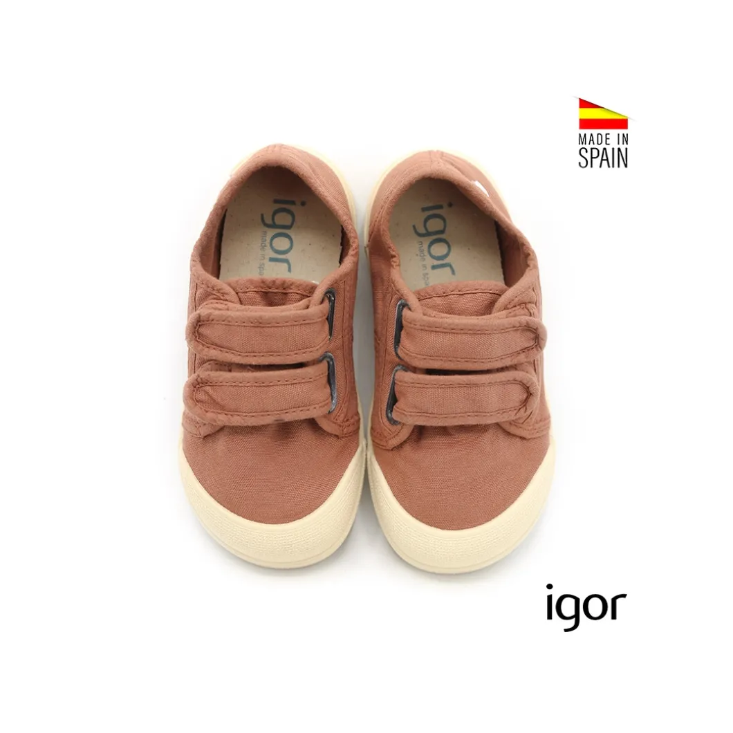 Zapatillas barefoot teja de lona Igor
