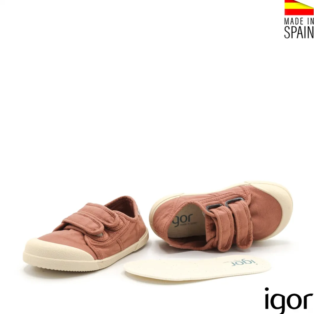 Zapatillas barefoot teja de lona Igor