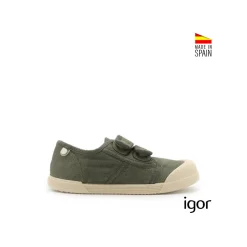 Zapatillas barefoot verdes de lona Igor