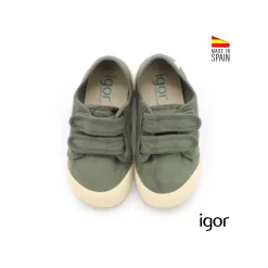 Zapatillas barefoot verdes de lona Igor