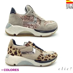 Zapatillas casual leopardo o glitter