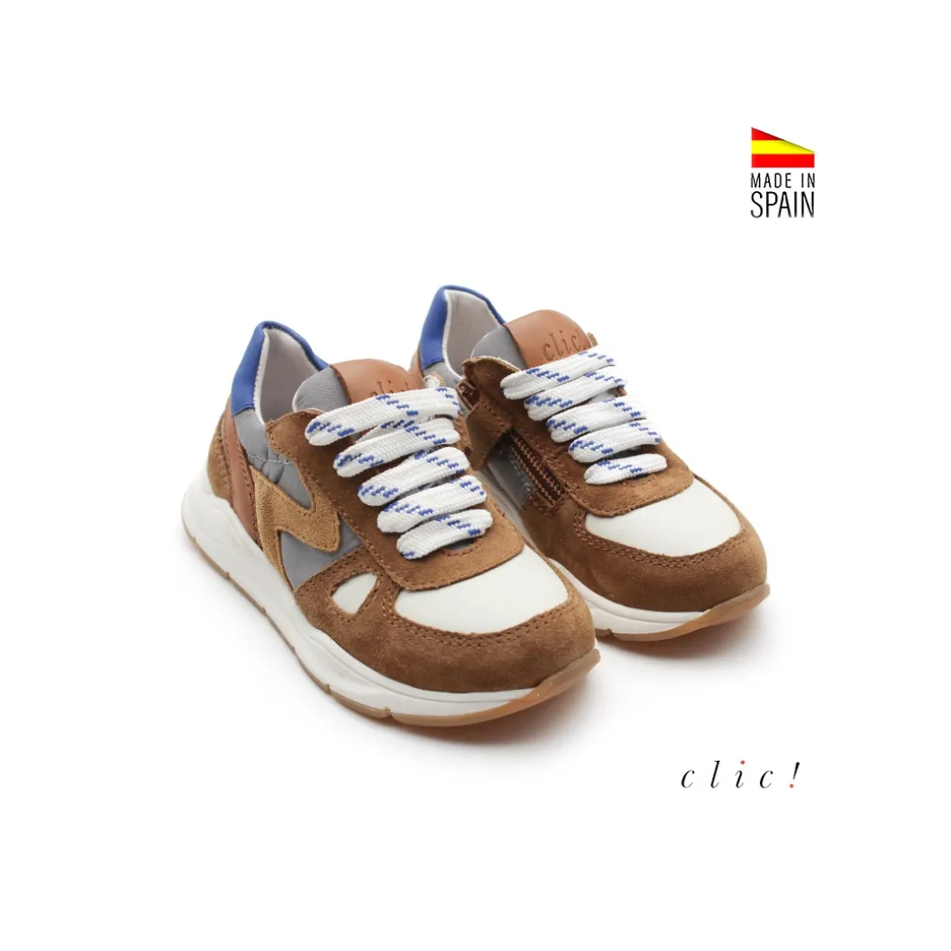 Zapatillas con cordones de serraje Clic!