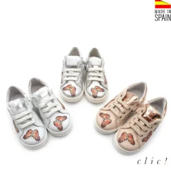 Zapatillas con mariposas y cordones