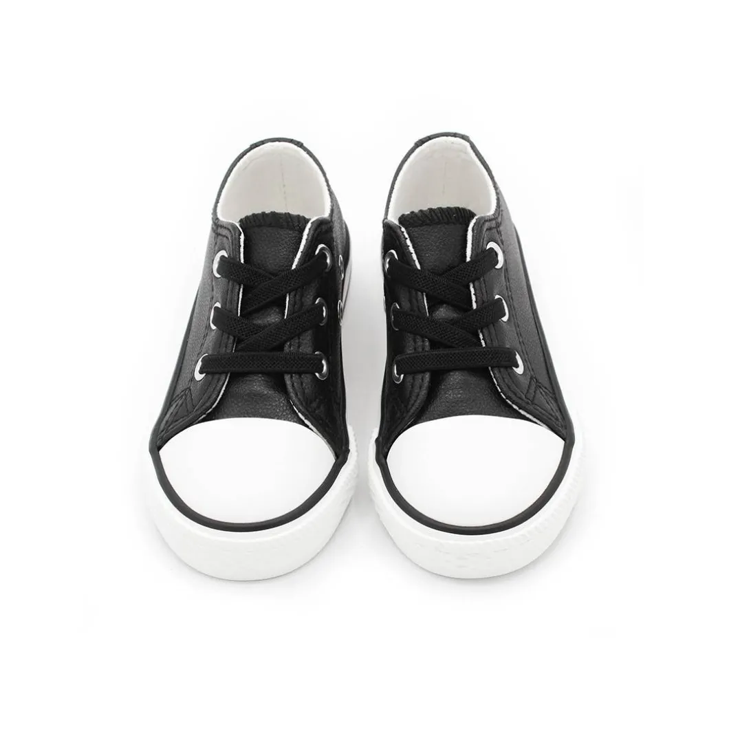 Zapatillas CV junior negra polipiel